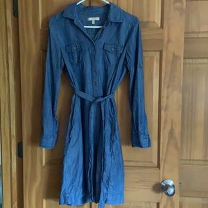 Banana Republic Chambray Long Sleeve Dress